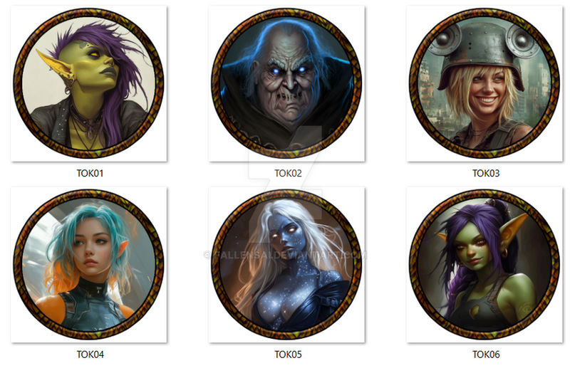 Token Design Deviantart thinking of doing token packs soon... by FallensAI on DeviantArt