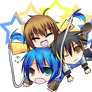 Chibi Momo, Ronan and Skye