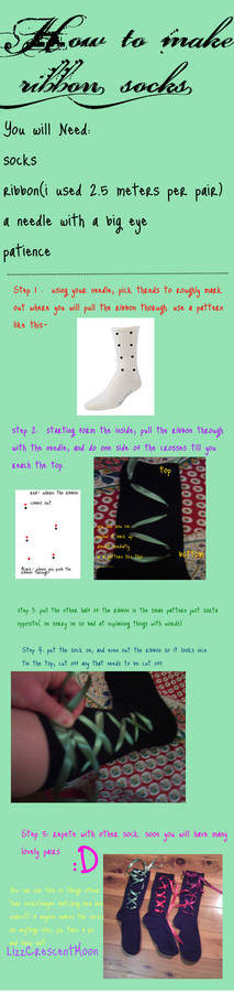 how to make cute ribbon socks