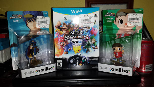 Super Smash Bros. for Wii U bundle + 2 Amiibo