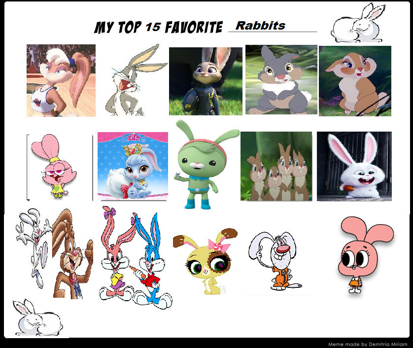 My Top 15 Favorite Rabbits by purplelion12 on DeviantArt