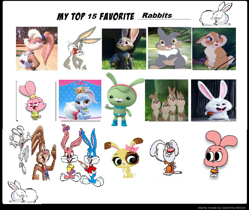 My Top 15 Favorite Rabbits by purplelion12 on DeviantArt