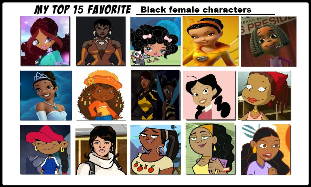 My Top 15 Favorite black female characters by purplelion12 on DeviantArt