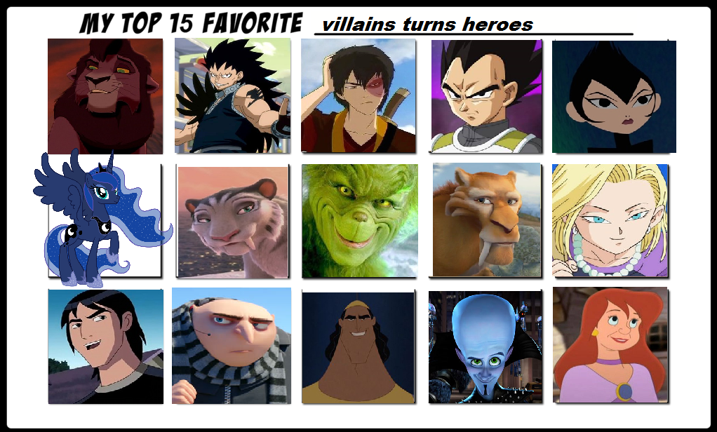 Top 10 Anime Villains Turned Heroes by HeroCollector16 on DeviantArt