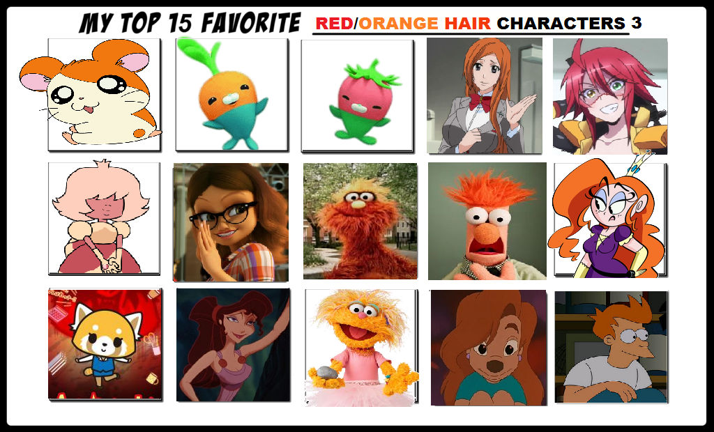 My Top 15 Favorite Meme Red Orange Hair by purplelion12 on DeviantArt