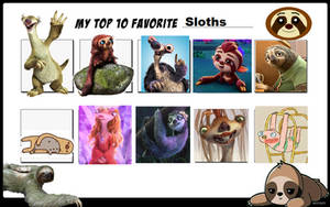 Top 10 Favorite Sloths