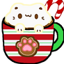 hot chocolate cat