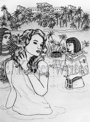Nile Princess~ story of Moses penciI illustration