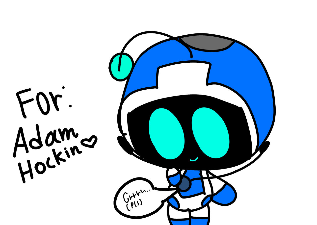 Astro Bot hearing his belly by kabybot on DeviantArt