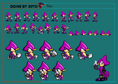 Some Espio Custom Poses