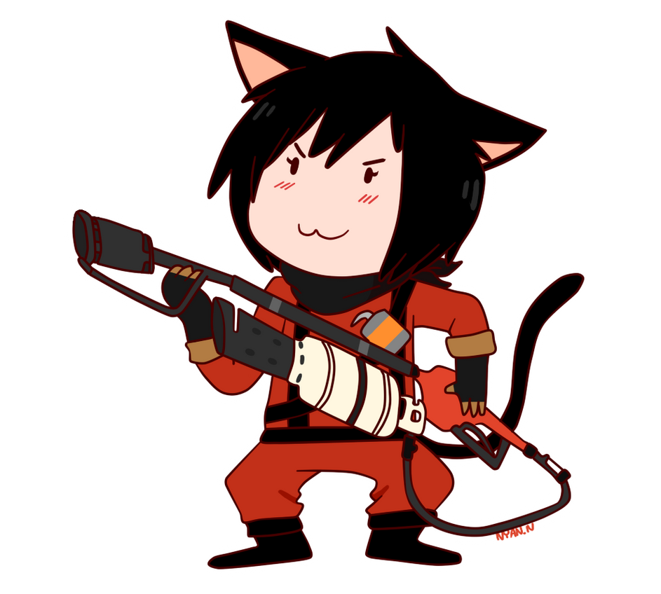 Art trade: Pyro Kitty by NyanNekiro on DeviantArt