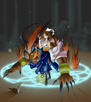 Yuna and Ifrit