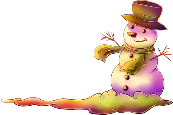 Sunset snowman by Nesmaty