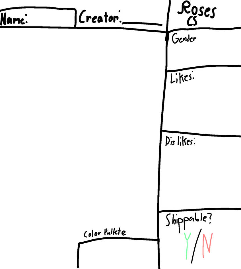 Rose Color Character Roses Character sheet by ItzPinkiePlayz on DeviantArt