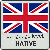 British English language level NATIVE