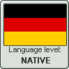 German language level NATIVE