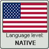 American English language level NATIVE
