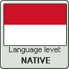 Indonesian language level NATIVE