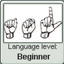 American Sign Language level BEGINNER