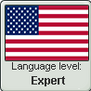 American English language level EXPERT