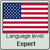 American English language level EXPERT