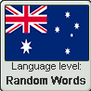 Australian English language level RANDOM WORDS