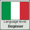 Italian language level BEGINNER