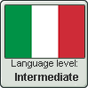 Italian language level INTERMEDIATE