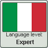 Italian language level EXPERT