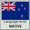 New Zealand English language level NATIVE