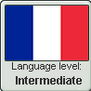 French language level INTERMEDIATE