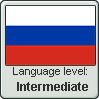 Russian language level INTERMEDIATE