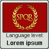 Latin language level LOREM IPSUM