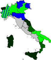 Italy regional anthems map