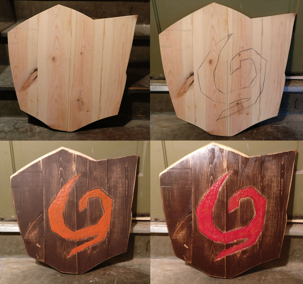 Deca Shield Deku Shield Replica - Progression by ZeldaFreak980 on DeviantArt
