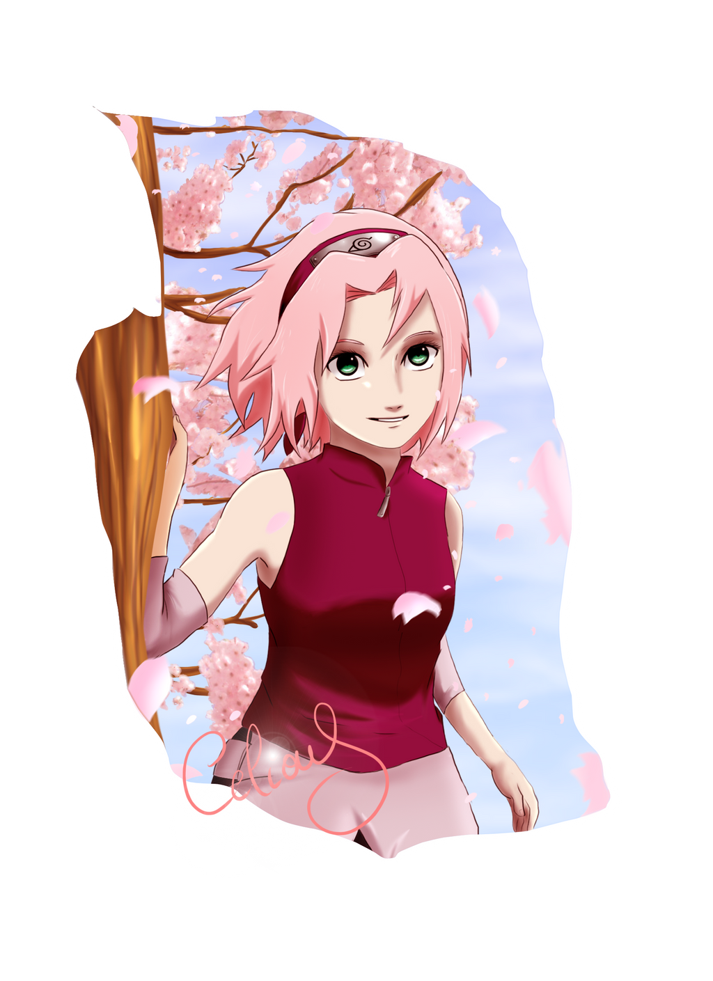 Naruto sakura top body pillow