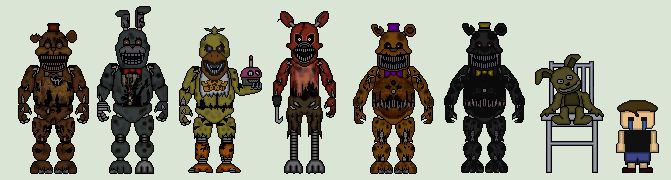 Withered Fnaf 4 Minigame Sprites By Coletherobot-d by oofythenoob on  DeviantArt