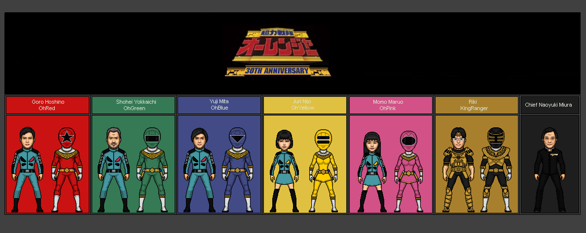 Oh Ranger Team Ohranger 30th Anniversary by Stuart1001 on DeviantArt