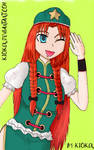 Meiling Hong - Ilustracion 1 - Reto Touhou by kioker