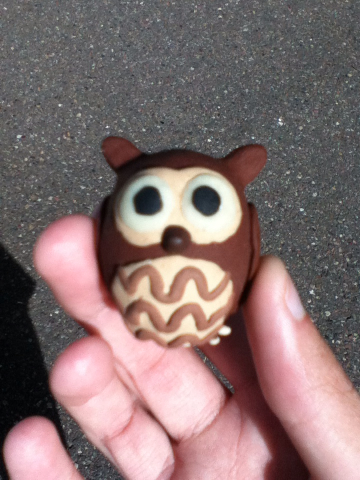 Gift: sculpey chibi owl