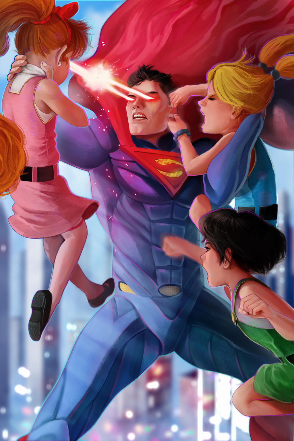 Superman Vs The Powerpuff Girls By Rossowinch On Deviantart Superman Vs The Powerpuff Girls By Rossowinch On Deviantart