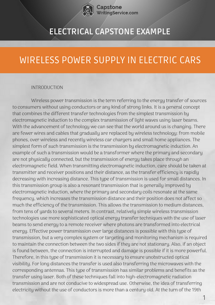 Electrical Engineering Capstone Project Examples By Capstone Writing On DeviantArt