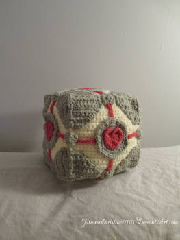 Crochet Portal Companion Cube