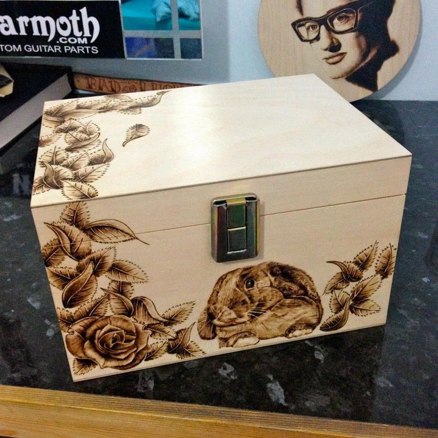 Pyrography - Rabbit Box by Kelvin-Simmonds-Pyro on DeviantArt