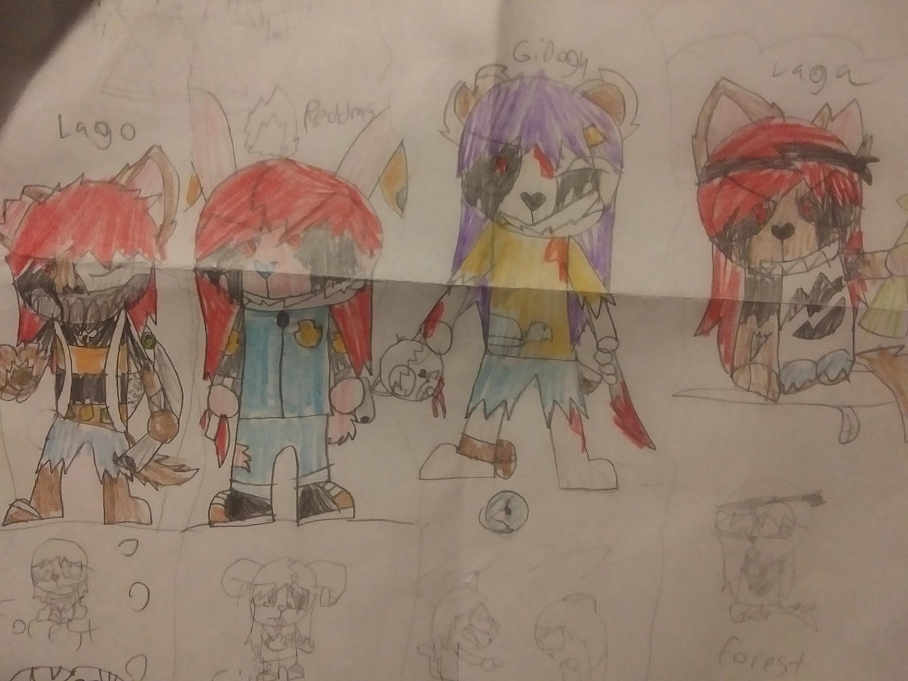 Infected versions of some of my htf oc's by Reddma91 on DeviantArt
