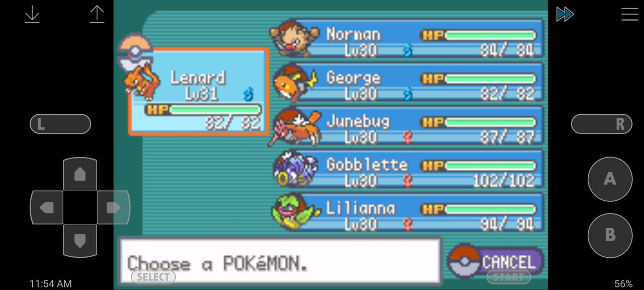 My Current Pokemon leaf green team by Reddma91 on DeviantArt