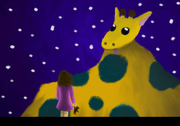 A dream with a giraffe.