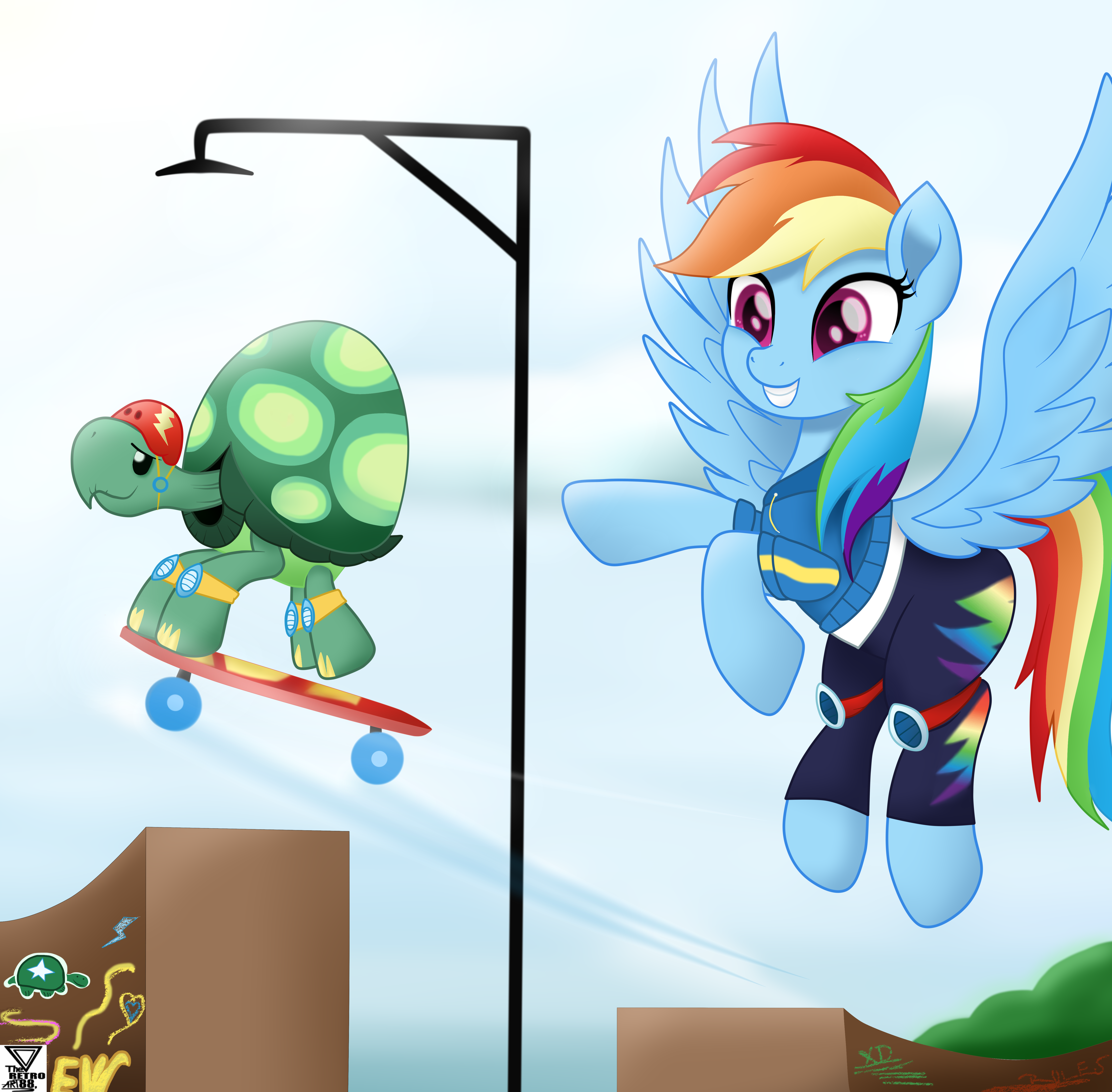 Rainbow Dash God job tank by TheRETROart88