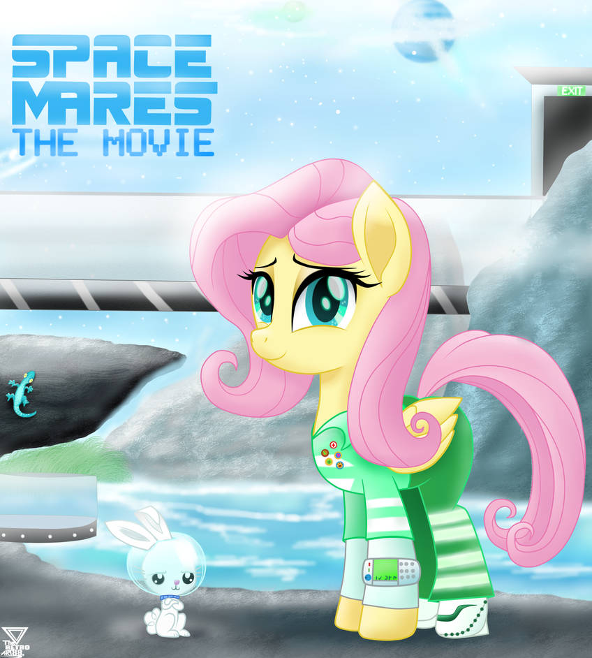 Fluttershy G5 SPACE MARES MOVIE (1990) by TheRETROart88