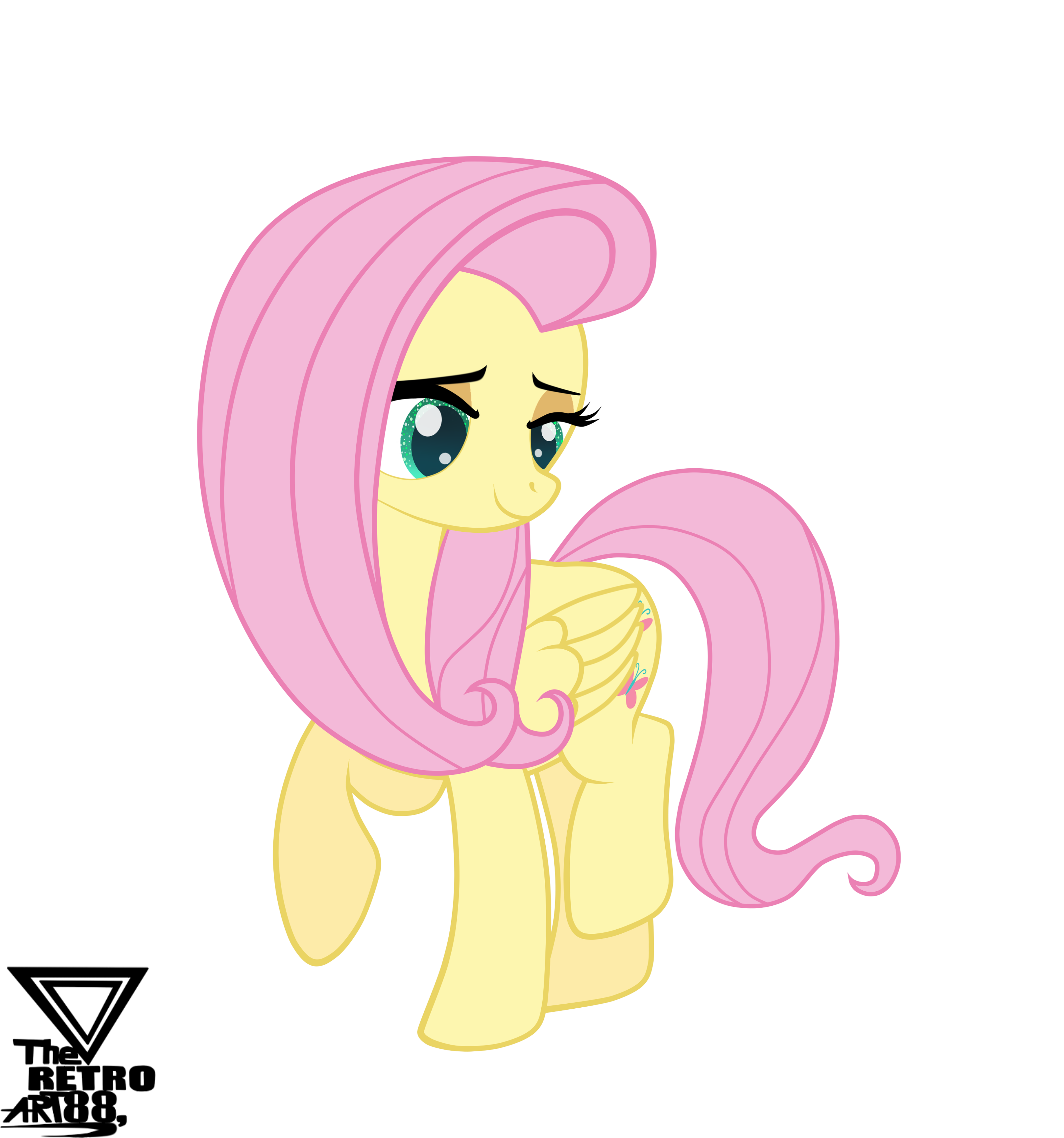 Fluttershy pretty Vector by TheRETROart88 on DeviantArt
